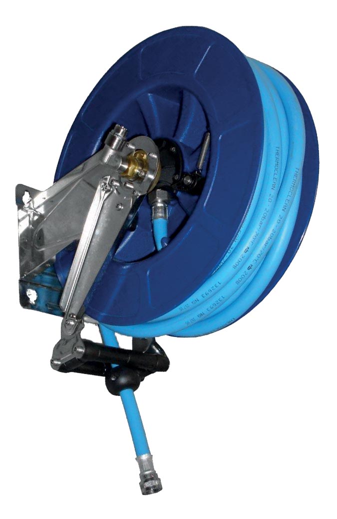 ENROULEUR MURAL STRUCTURE ABS ET INOX 304, TUYAU L2G EVO-010