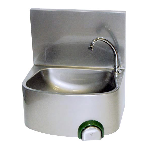 LAVE-MAINS INOX 304, DOSSERET MONOBLOC PLIE L2G IP0029