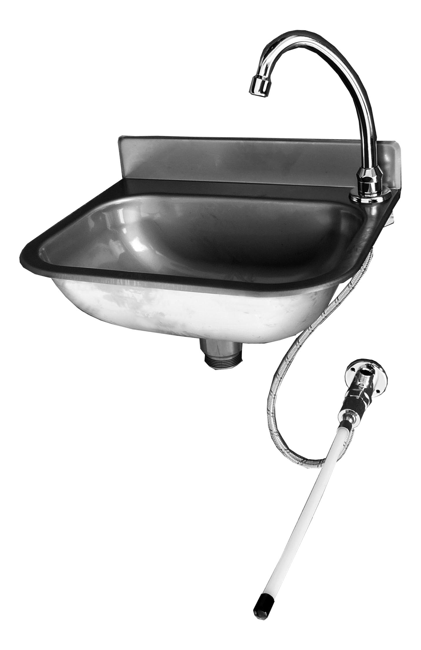 LAVE-MAINS ECO INOX AVEC DOSSERET H. 50 MM L2G LME