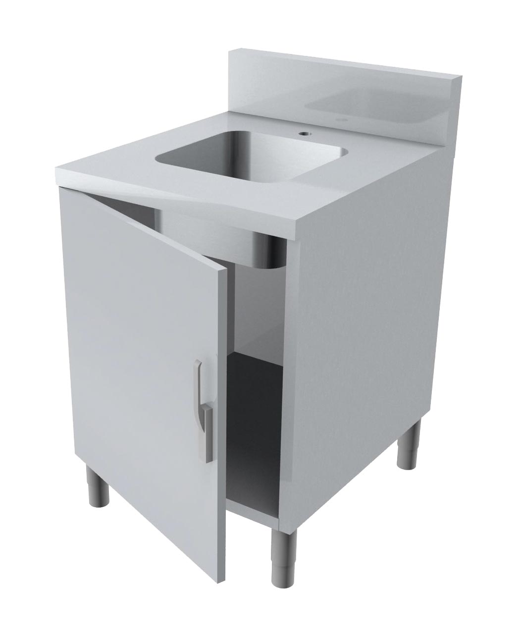 MEUBLE LAVE-MAINS + DOSSERET 150X50MM L2G MLMA67-PBL